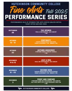 Fine Arts Fall 2026 schedule